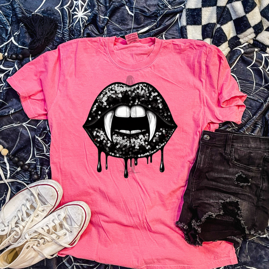 Faux Sequin Fangs **DTF Transfer**