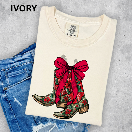 Christmas Boots - Comfort Color Graphic Tee