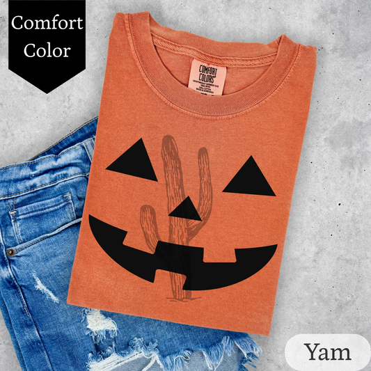 Jack-o’-Lantern Face - Comfort Color Graphic Tee