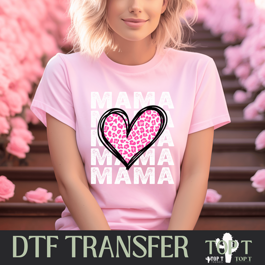 Heart Mama I DTF Transfer I 2-5 Business Day TAT