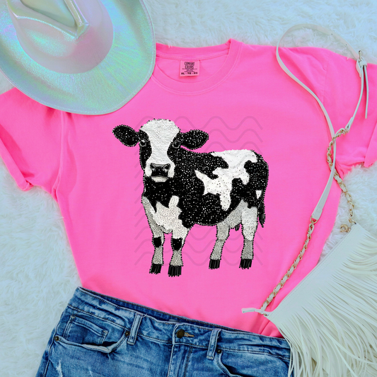 Faux Rhinestone Cow **DTF Transfer**