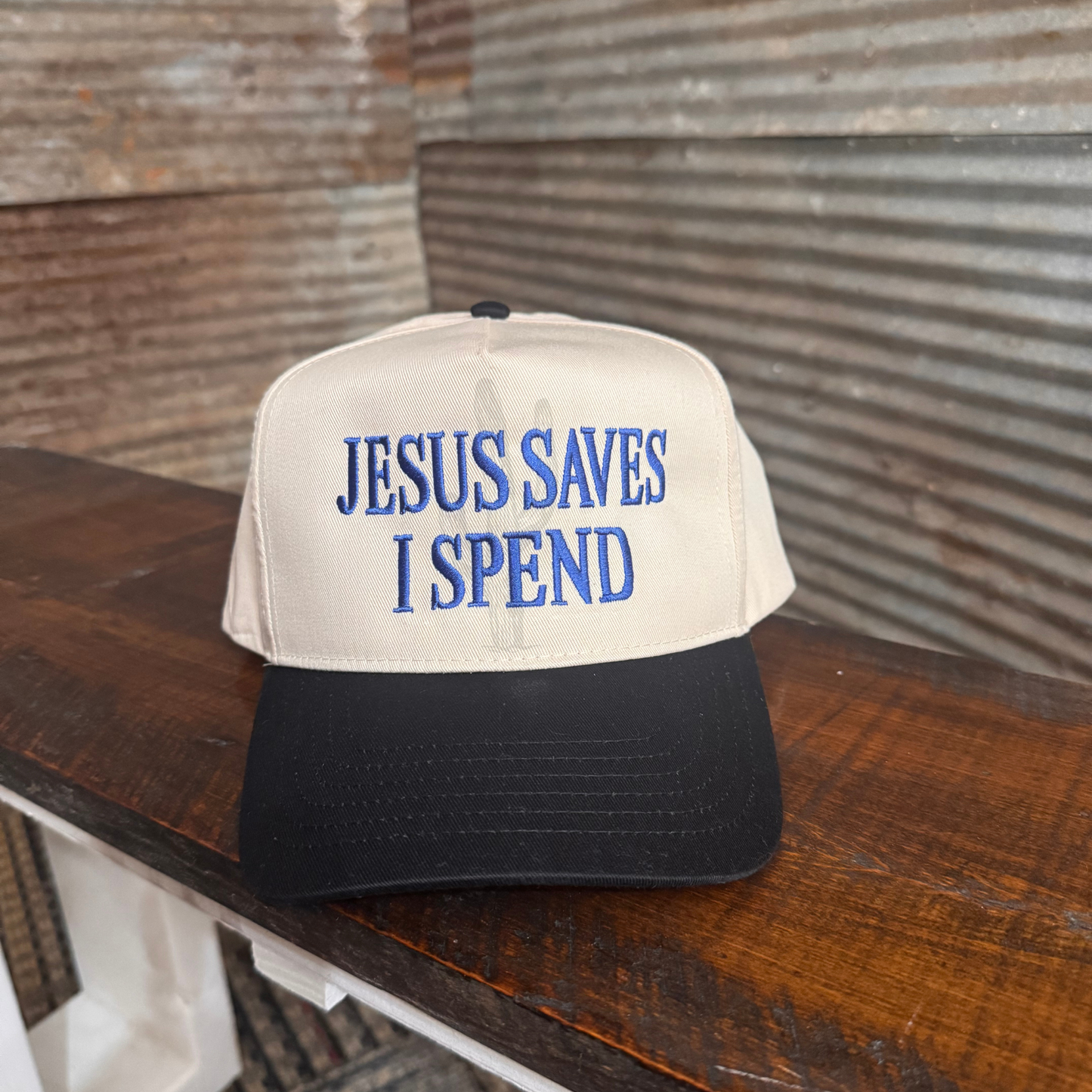 Jesus Saves I Spend Otto Hat Wholesale  - Embroidered Hat