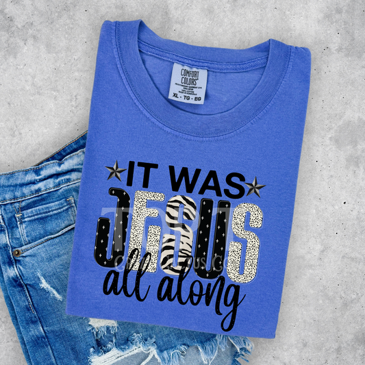 It Was Jesus All Along - Comfort Color Graphic Tee