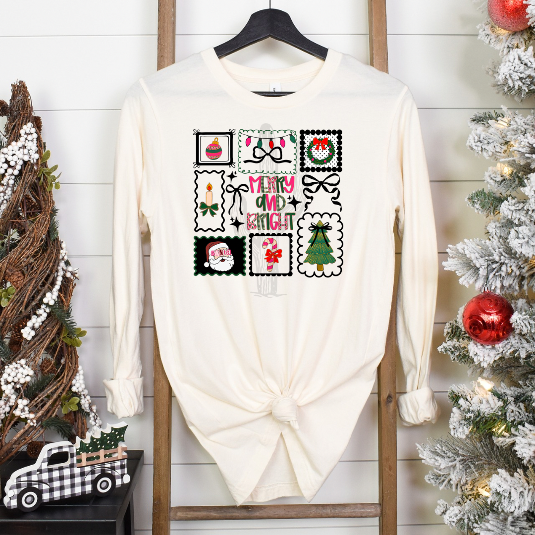 Merry And Bright Collage **DTF Transfer**