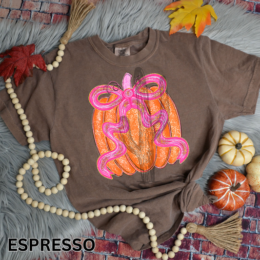 Faux Glitter Pumpkin - Comfort Color Graphic Tee