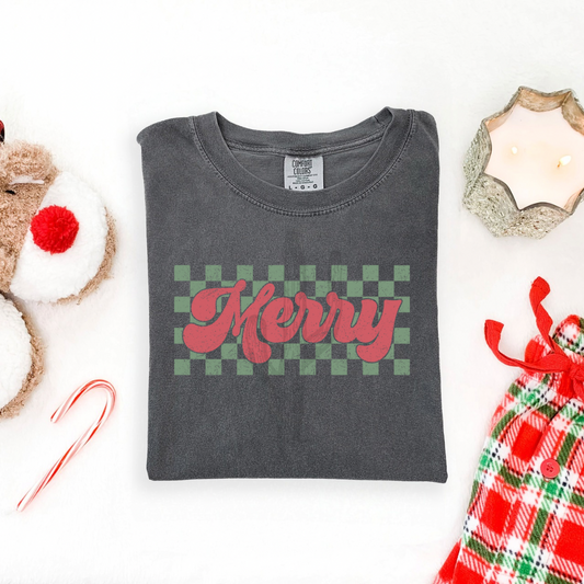 Checker Merry **DTF Transfer**