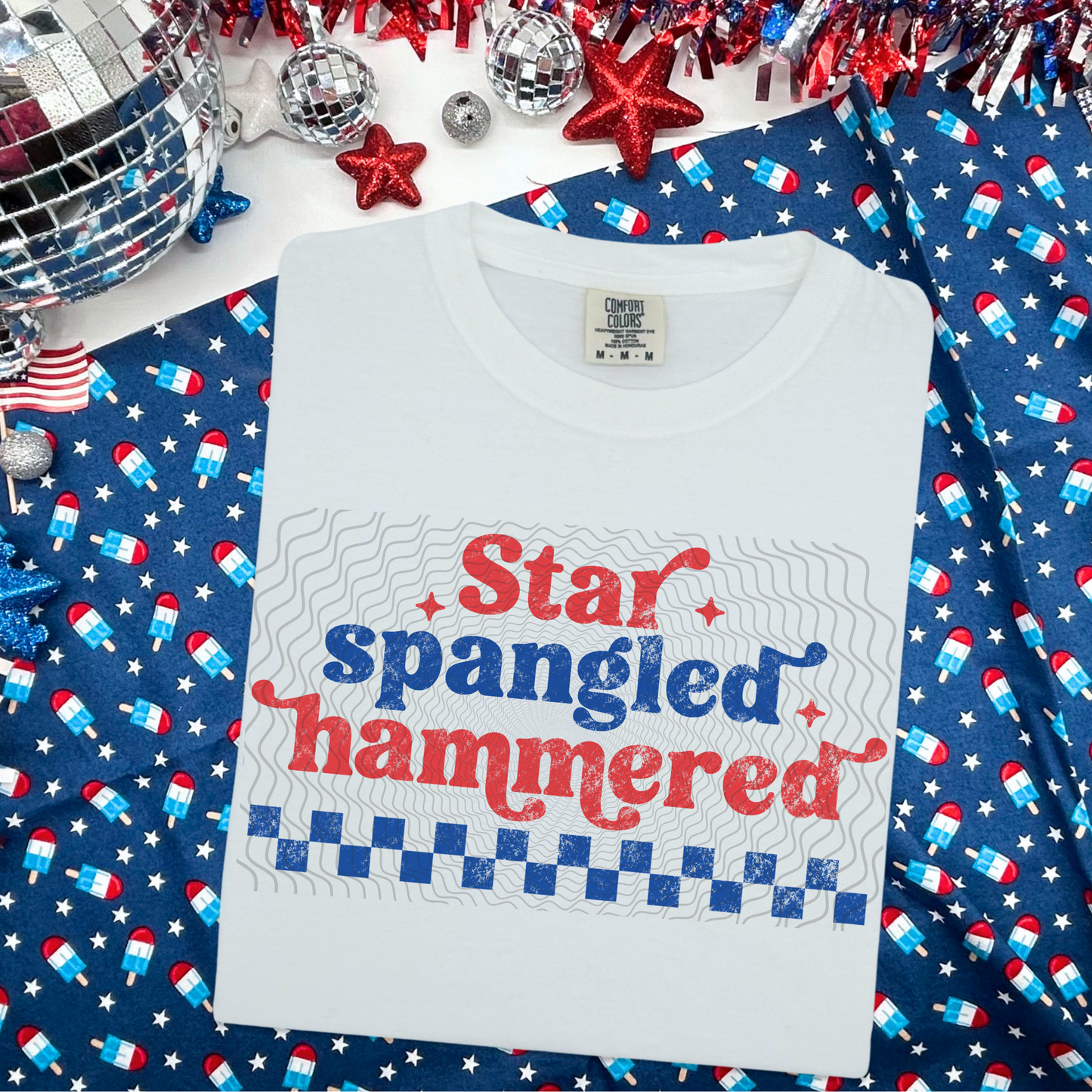 Star Spangled Hammered **DTF Transfer**