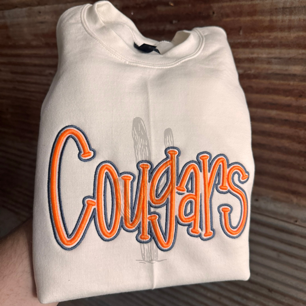 CUSTOM 3D Puff **Embroidered Crewneck**