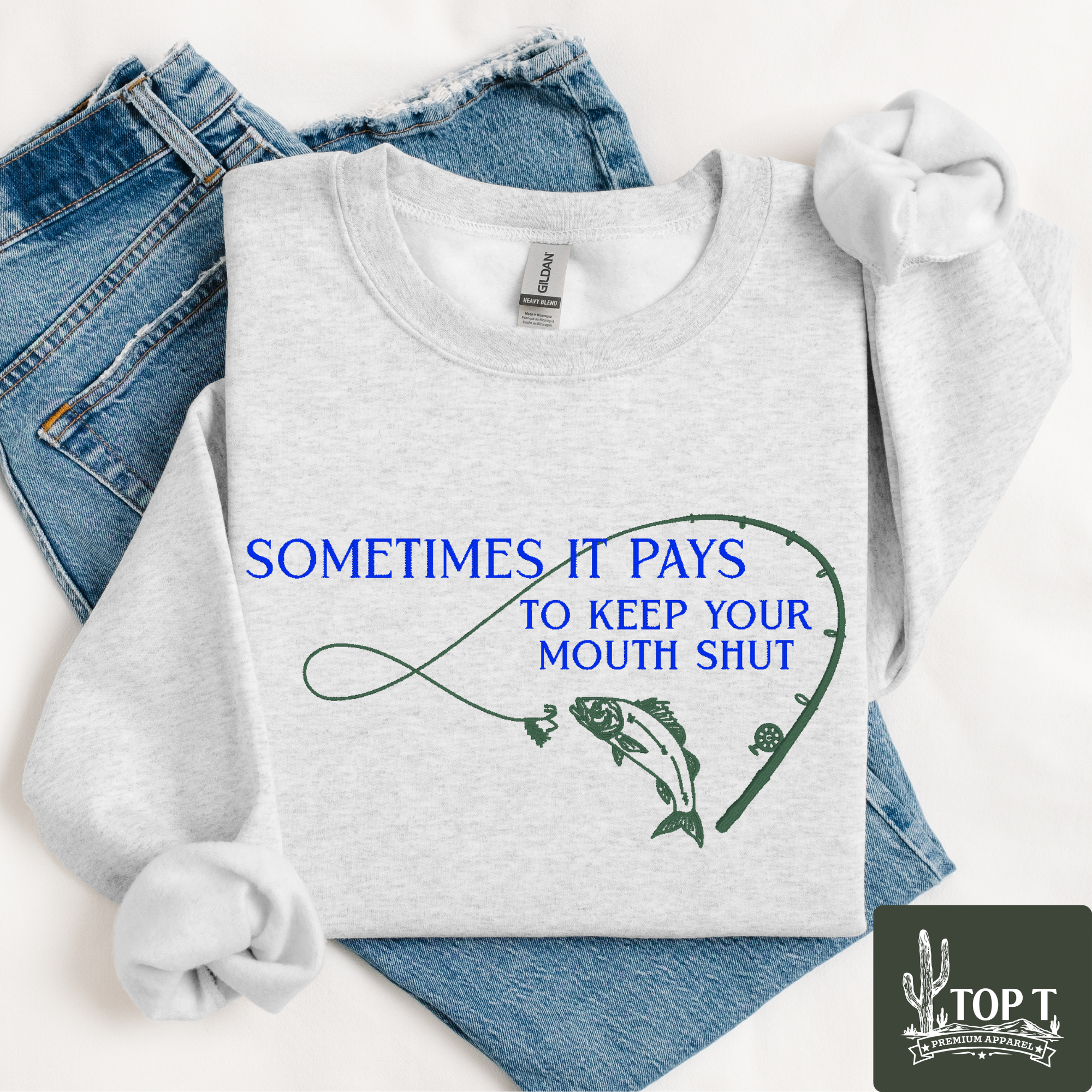 Sometime It Pays **Embroidered Crewneck**