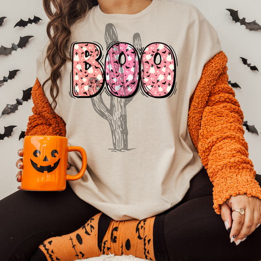 Pink Boo **DTF Transfer**