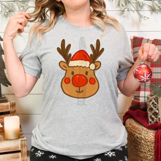 Red Nose Reindeer **DTF Transfer**