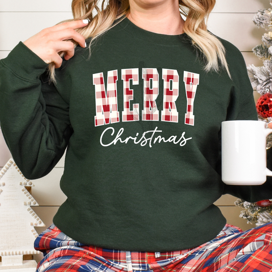 Plaid Merry Christmas **DTF Transfer**