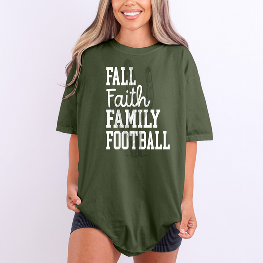 Fall, Fatih, Family, Football **Screen Print Transfer** White ink
