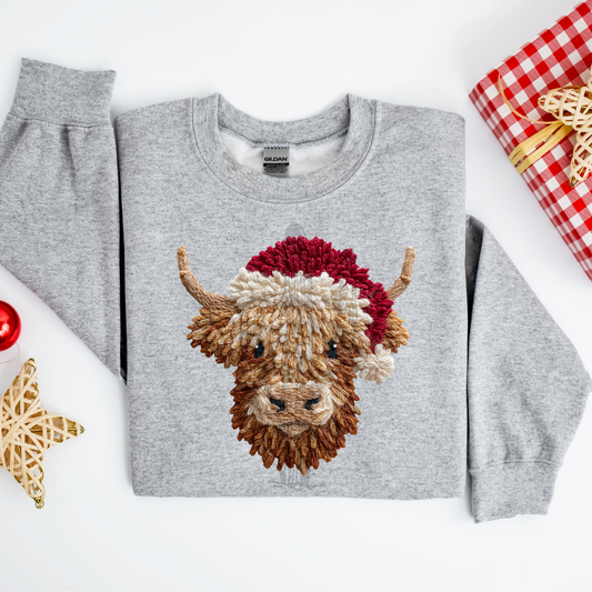 Faux Christmas Highland **DTF Transfer**