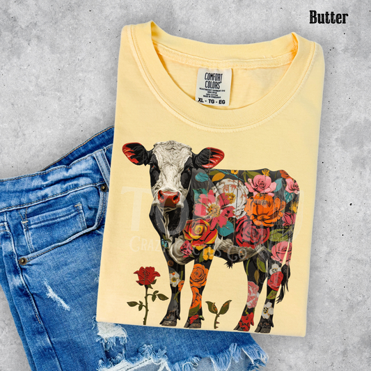 Floral Calf - Comfort Color Graphic Tee