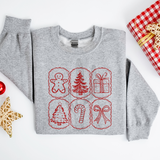 Christmas Doodles **DTF Transfer**