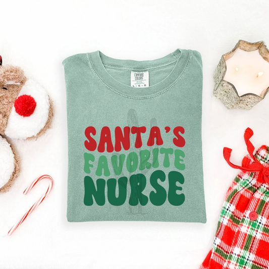 Santa’s Favorite Nurse **DTF Transfer**