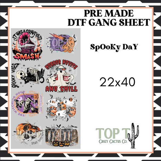 SpOoKy DaY **Pre Made DTF Gang Sheet**