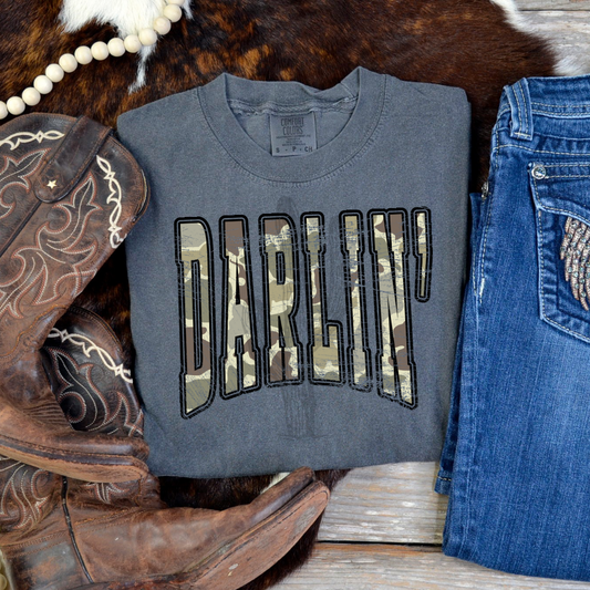 Distressed Camo Darlin’ **DTF Transfer**