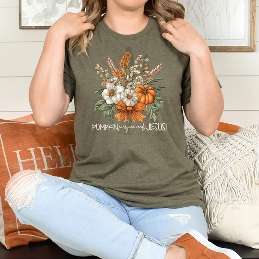 Pumpkin, Everyone Needs Jesus **DTF Transfer**