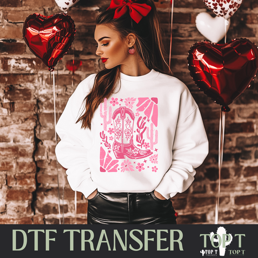 Retro Valentine Western I DTF Transfer I 2-5 Business Day TAT