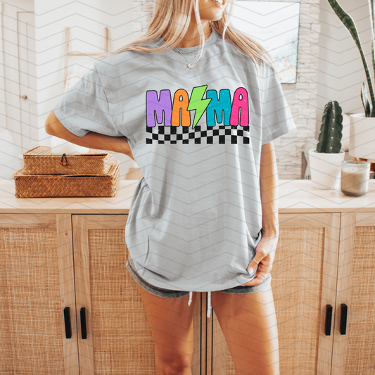 Colorful Retro Mama Bolt **DTF Transfer**