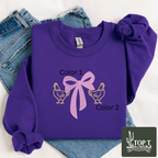 Chicken and Bows **Embroidered Crewneck**