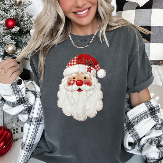 Faux Stitched Santa **DTF Transfer**