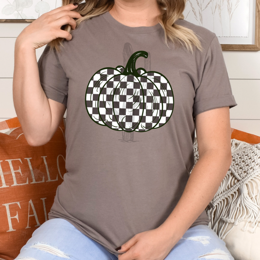 Checker Pumpkin **DTF Transfer**