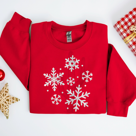 Faux Glitter Snowflakes **DTF Transfer**