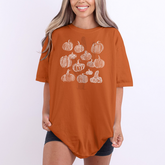 Scribble Pumpkins **DTF Transfer**