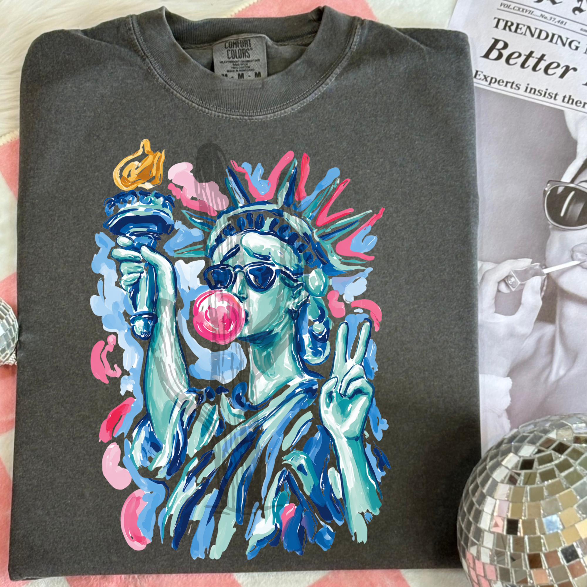 Retro Lady Liberty **DTF Transfer**