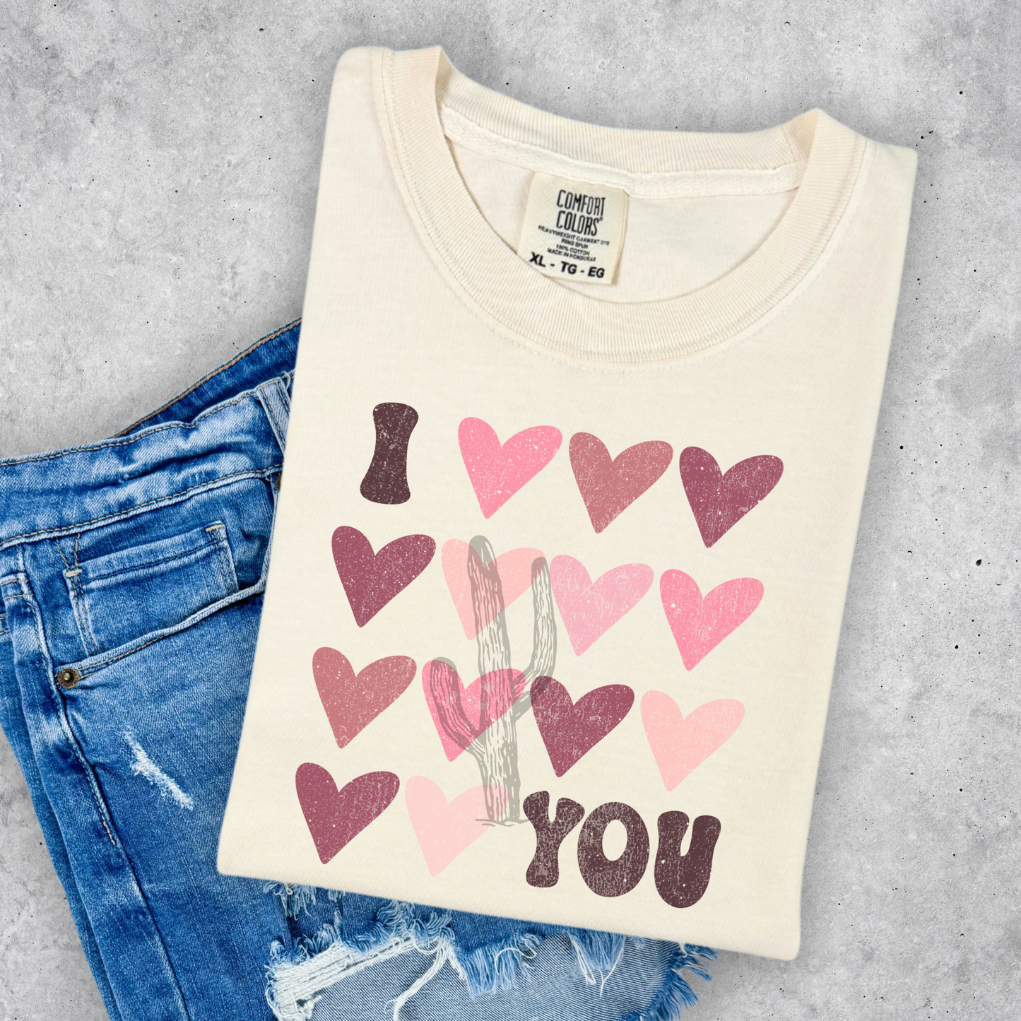 I Heart You - Wholesale Comfort Color Graphic Tee