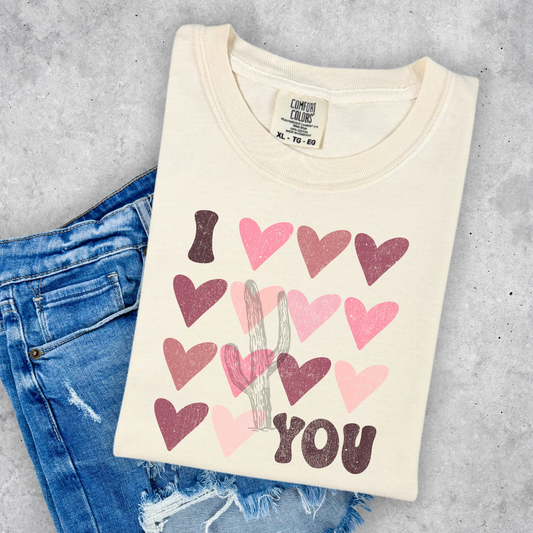 I Heart You - Wholesale Comfort Color Graphic Tee