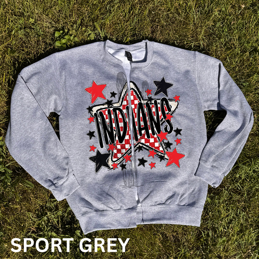 Checker Indians - Gildan Split Crew