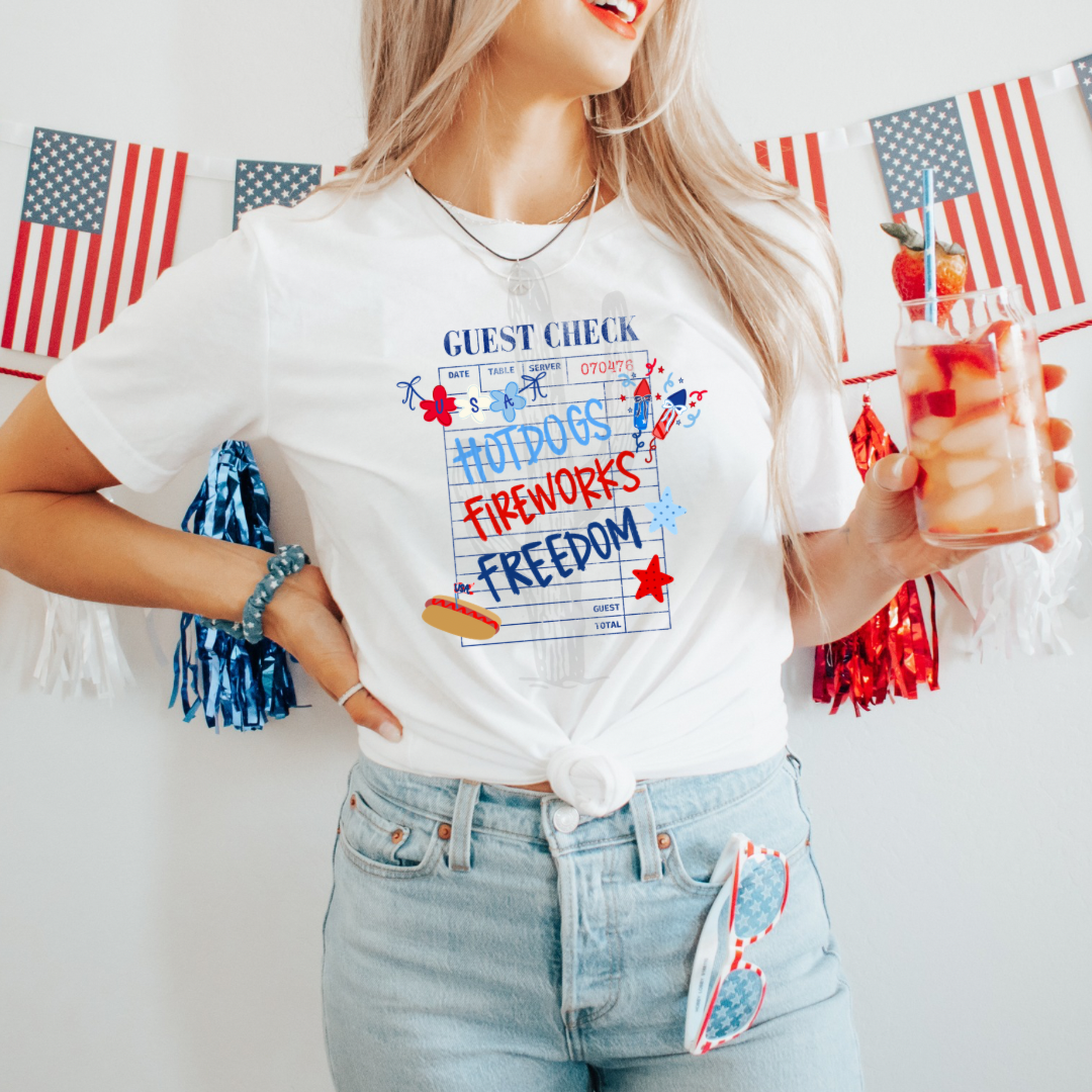 Hotdogs Fireworks Freedom **DTF Transfer**