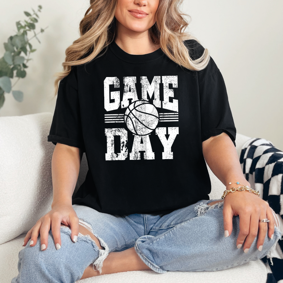 Distressed Game Day Basketball **DTF Transfer**