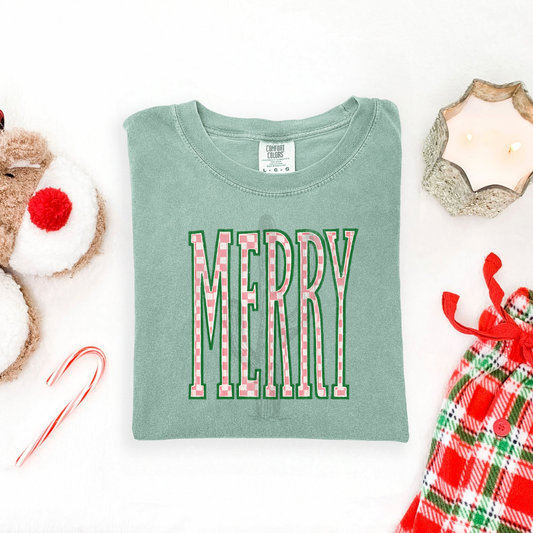 Checker Merry **DTF Transfer**