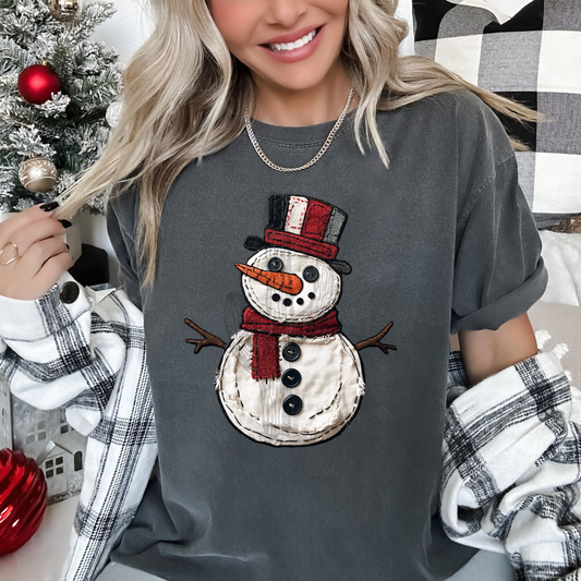 Faux Stitched Snowman **DTF Transfer**