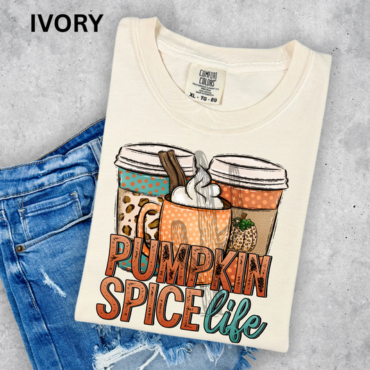 Pumpkin Spice Life - Comfort Color Graphic Tee