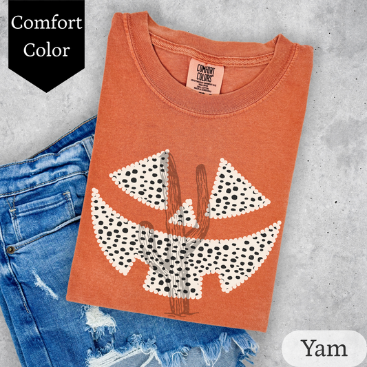 Polka Dot Jack-o’-Lantern - Comfort Color Graphic Tee