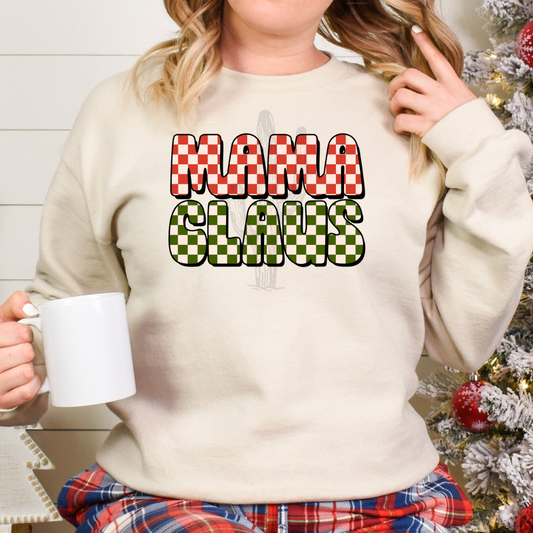 Checker Mama Claus **DTF Transfer**