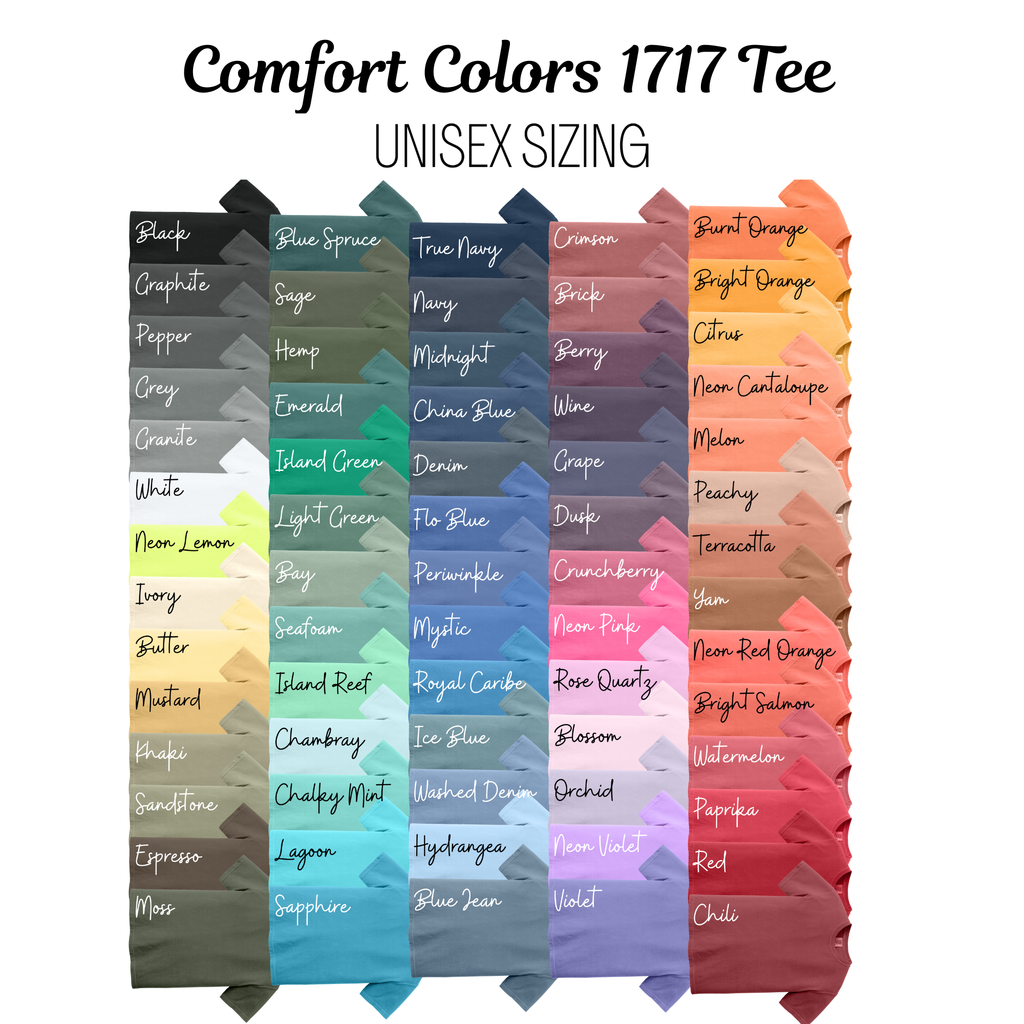 Custom Monogram **Embroidered Comfort Color Tee**
