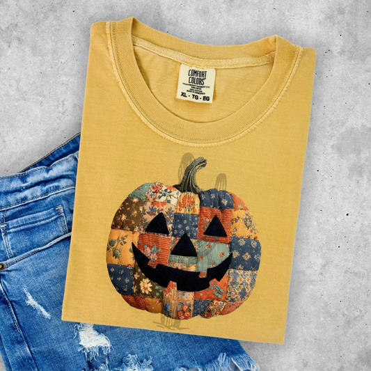 Patchwork Pumpkin **DTF Transfer**