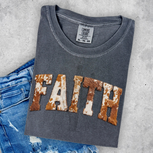 Faux Cow Faith **DTF Transfer**