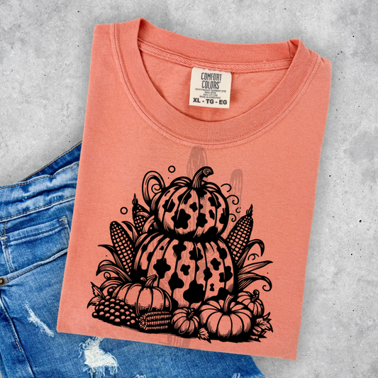 Western Pumpkin Stack 4 **DTF Transfer**