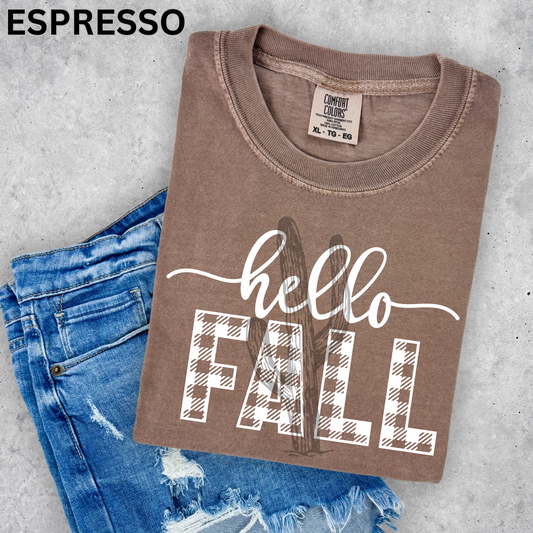 Hello Fall - Comfort Color Graphic Tee