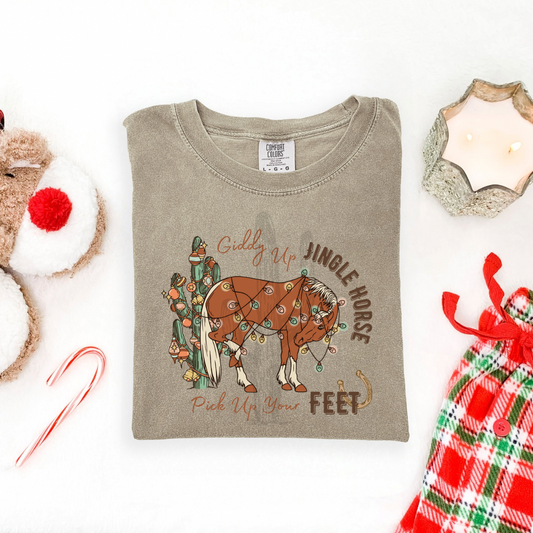 Giddy Up Jingle Horse Pick Up Your Feet **DTF Transfer**