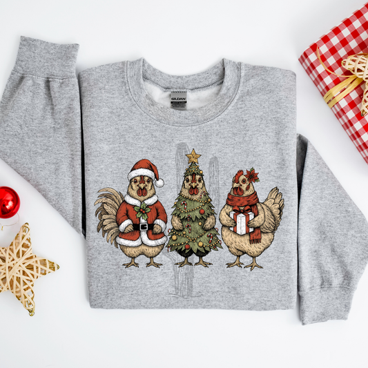 Christmas Chickens **DTF Transfer**