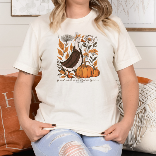 Pumpkin Season Goose **DTF Transfer**